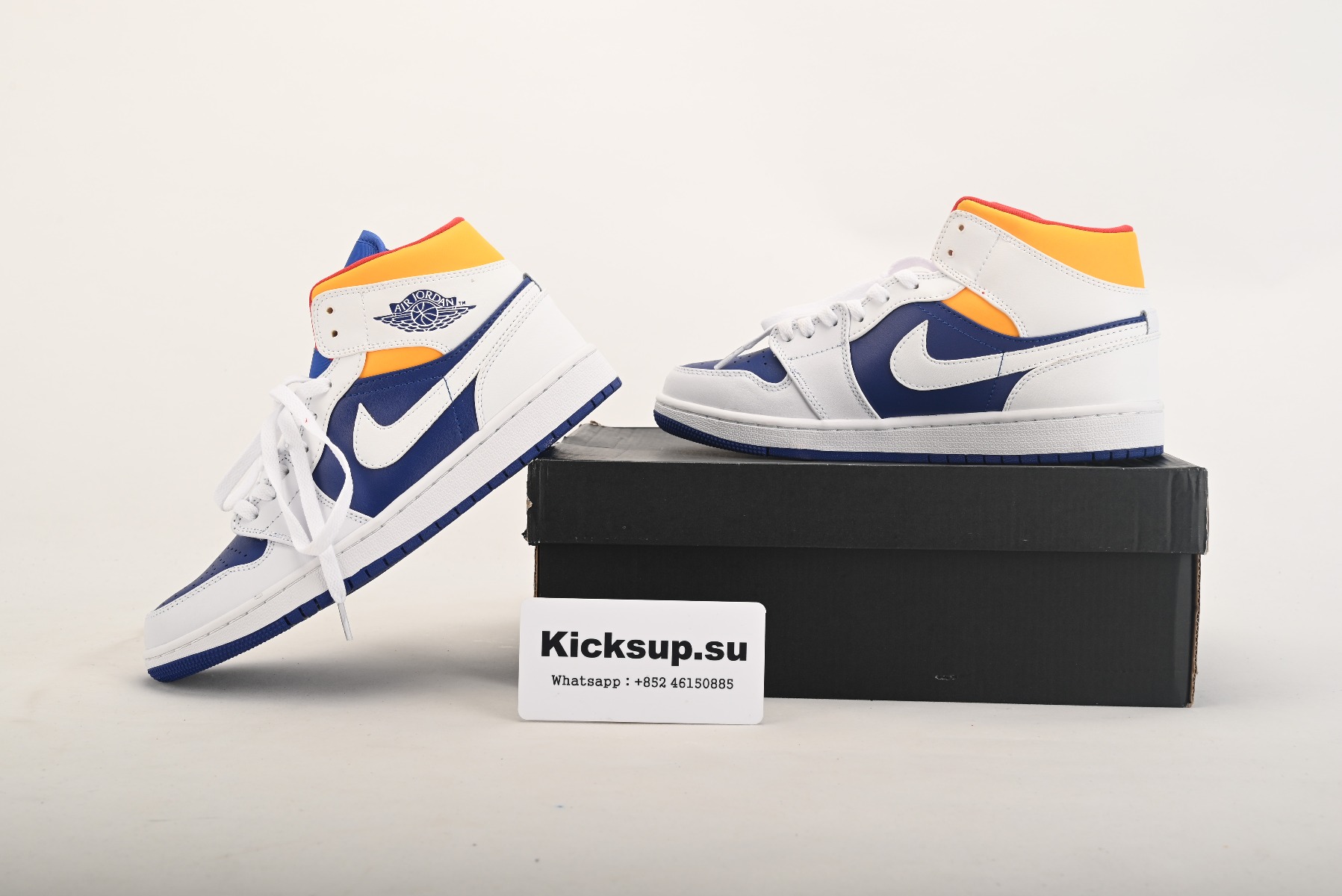 Jordan 1 Mid Royal Blue Laser Orange 554724-131