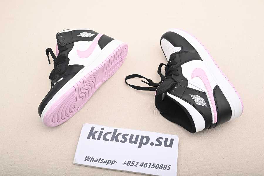 Jordan 1 Mid White Black Light Arctic Pink (GS)555112-103