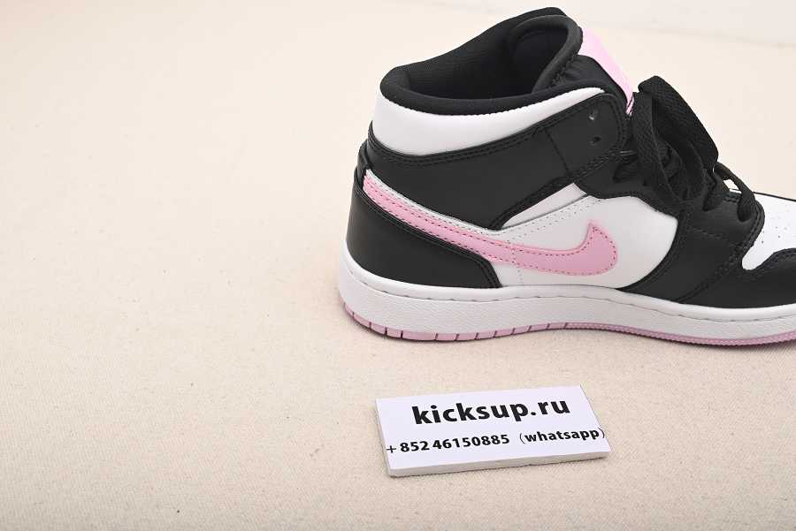 Jordan 1 Mid White Black Light Arctic Pink (GS)555112-103