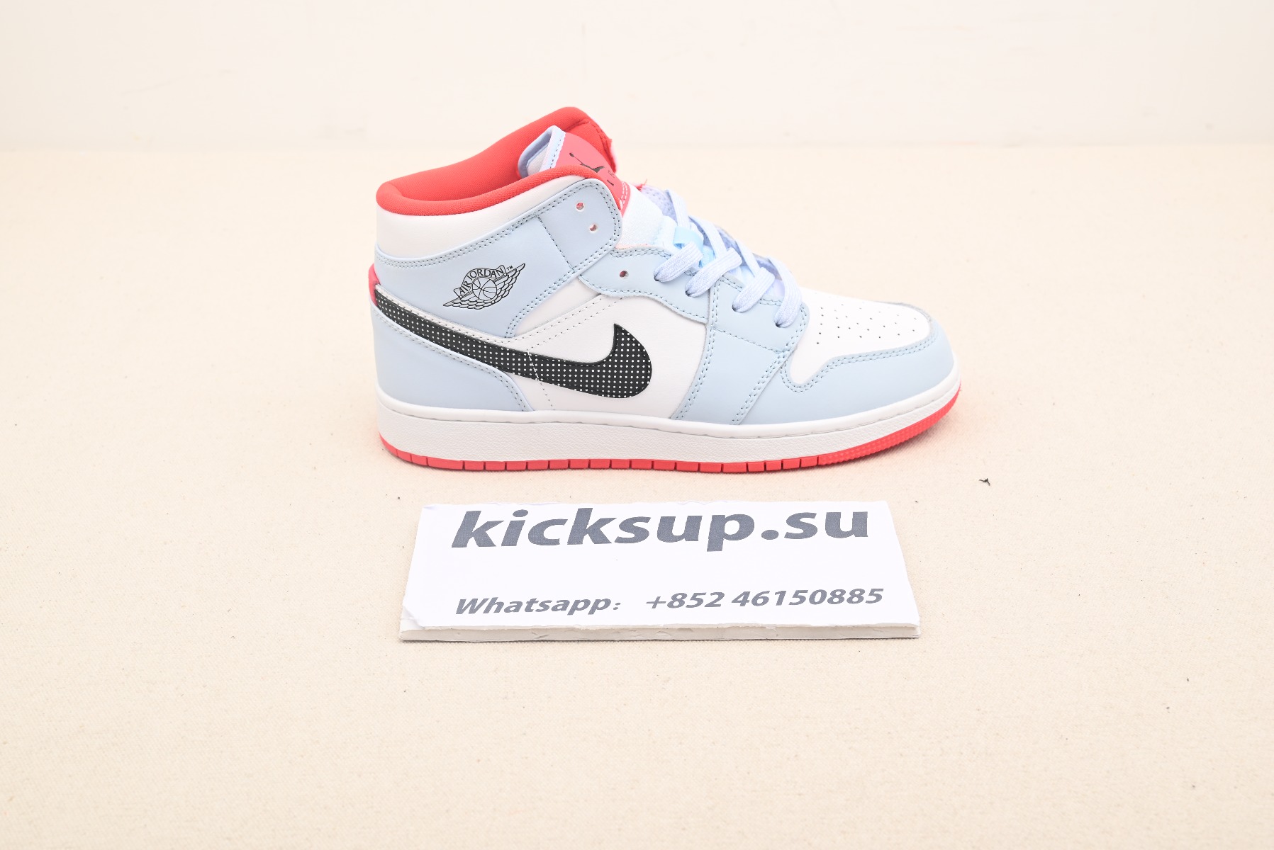 Nike Air Jordan 1 Mid Half Blue Polka Dot Swoosh (GS) 555112-400