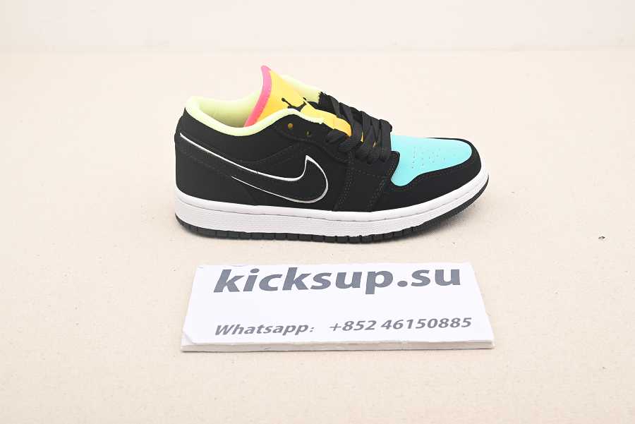 Nike Air Jordan 1 Low Black Aurora Green Laser Orange CK3022-013
