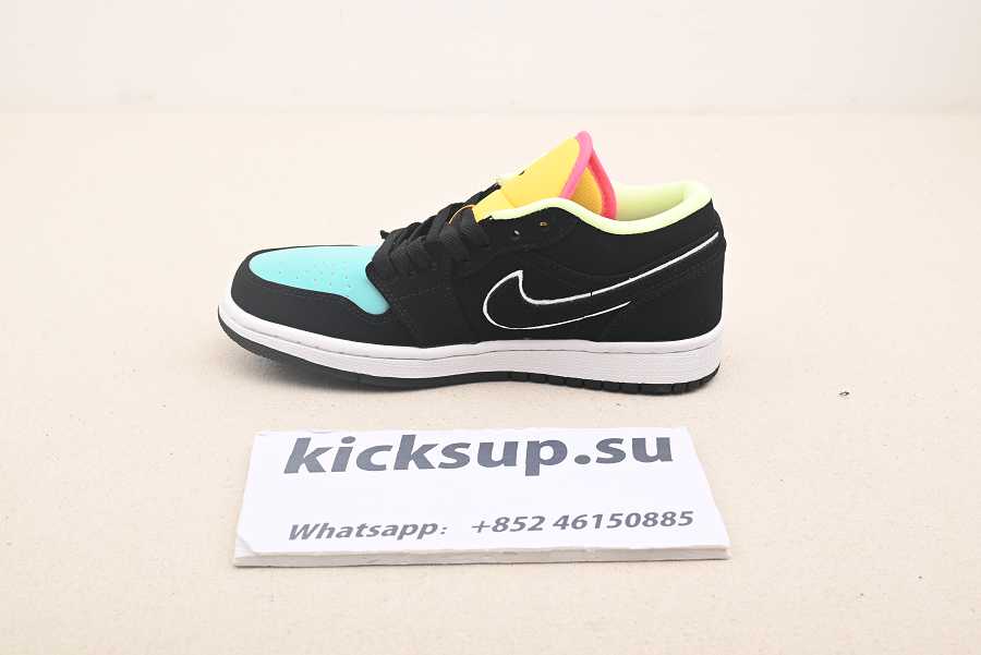 Nike Air Jordan 1 Low Black Aurora Green Laser Orange CK3022-013
