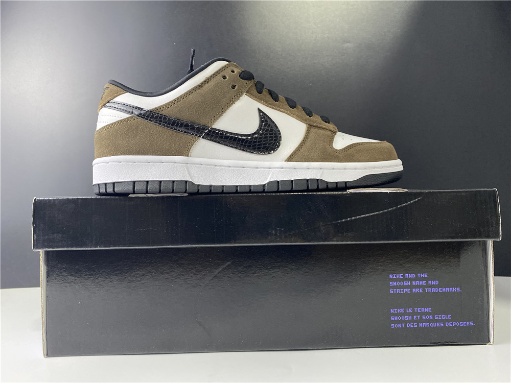 Nike SB Dunk Low White Black Trail End Brown304292-102