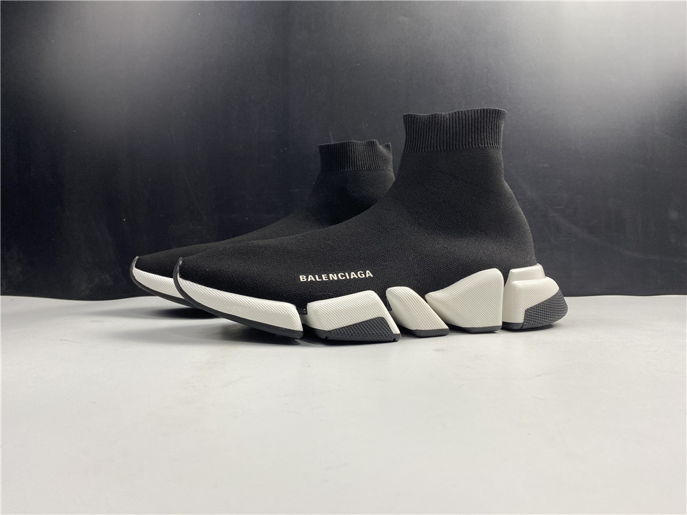 Balenc1a9a Black & White Speed 2.0 Sneakers