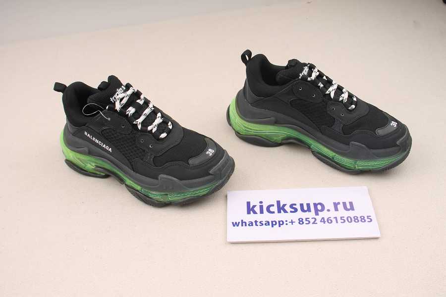 Ba1enc1aga Triple S Black Yellow Fluo STYLE 541624 W09ON 1047