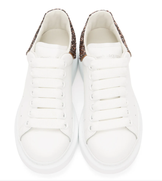 alexander M*Q*en white & pink glitter